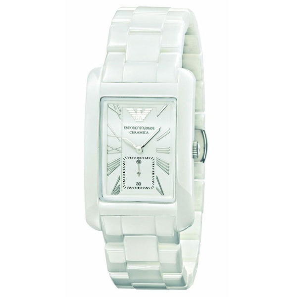 ARMANI Emporio Armani Women's White Ceramic Watch - Elegant and Refined Design