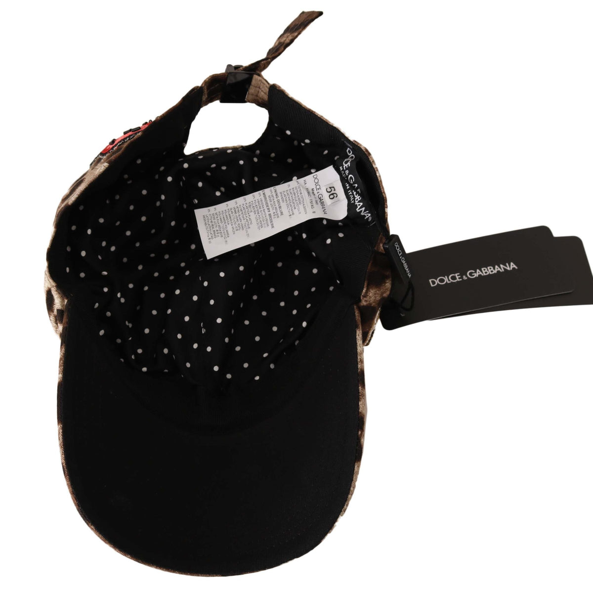 DOLCE & GABBANA CASQUETTE À SEQUINS IMPRIMÉ LÉOPARD