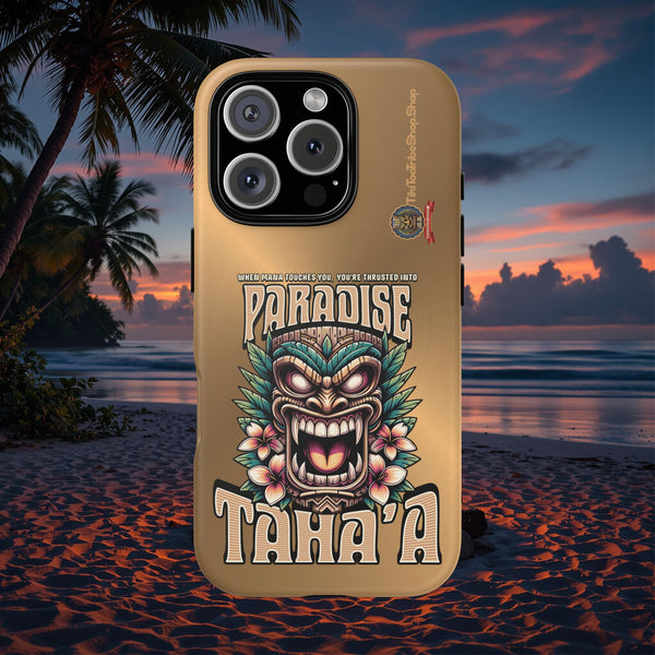 Tahaa – Coque Antichoc Premium « Tiki Féroce » | Design Tribal & Protection Maximale