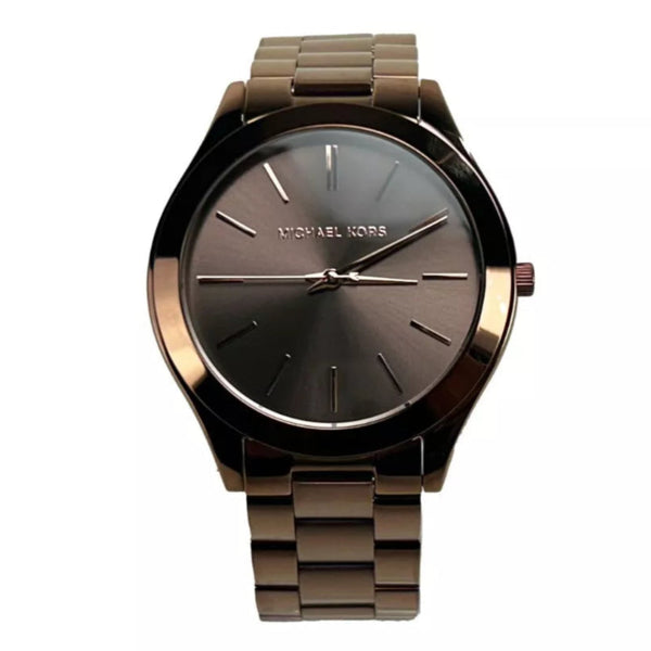 MICHAEL KORS Slim Runway Watch Brown Stainless Steel - Warm Elegance