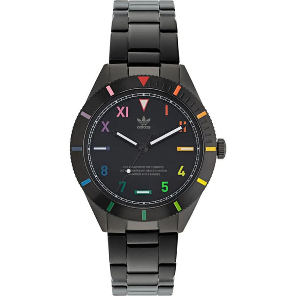 ADIDAS Unisex Fashion Edition Three Watch - Monochrome Black Stainless Steel