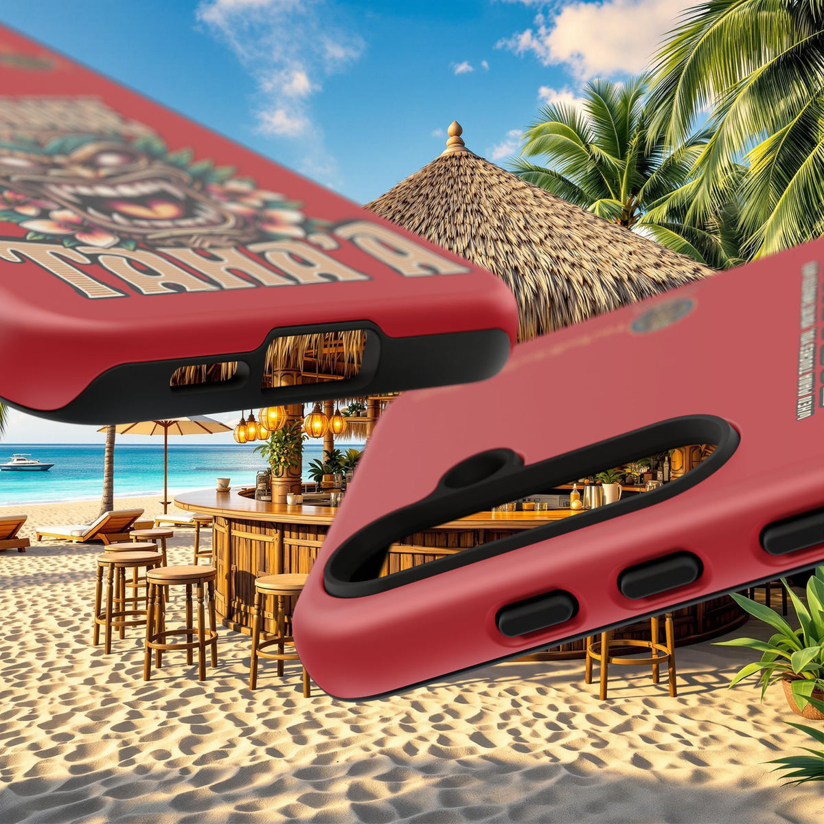 Tahaa – Coque Antichoc Premium « Tiki Féroce » | Design Tribal & Protection Maximale