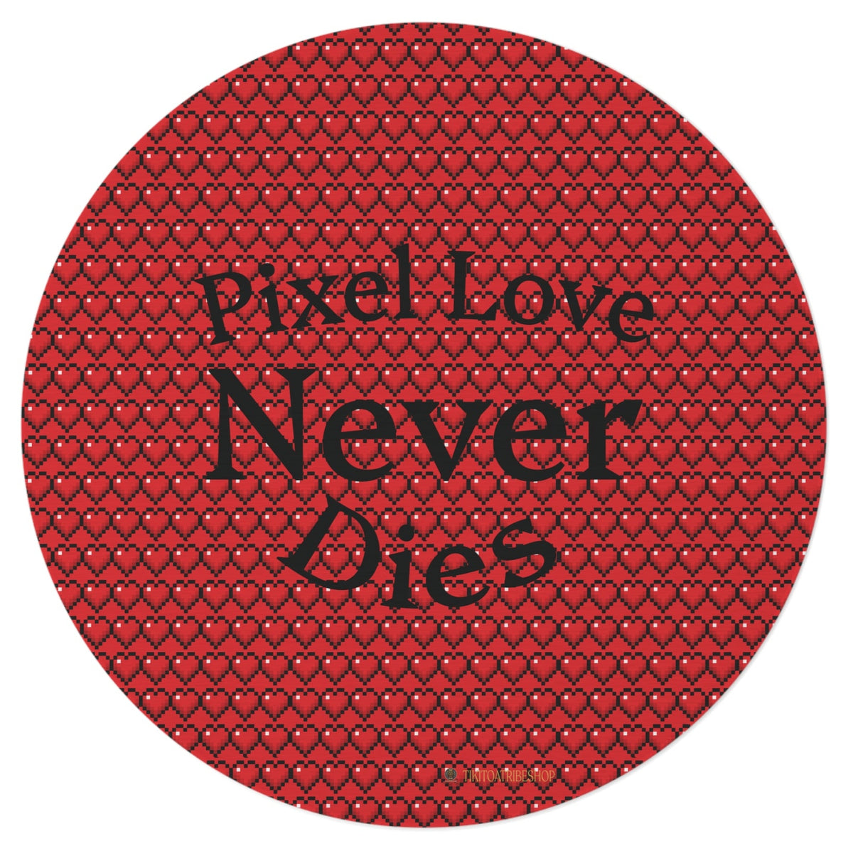 Round Rug or Wall Decor, Glitch in My Heart.exe