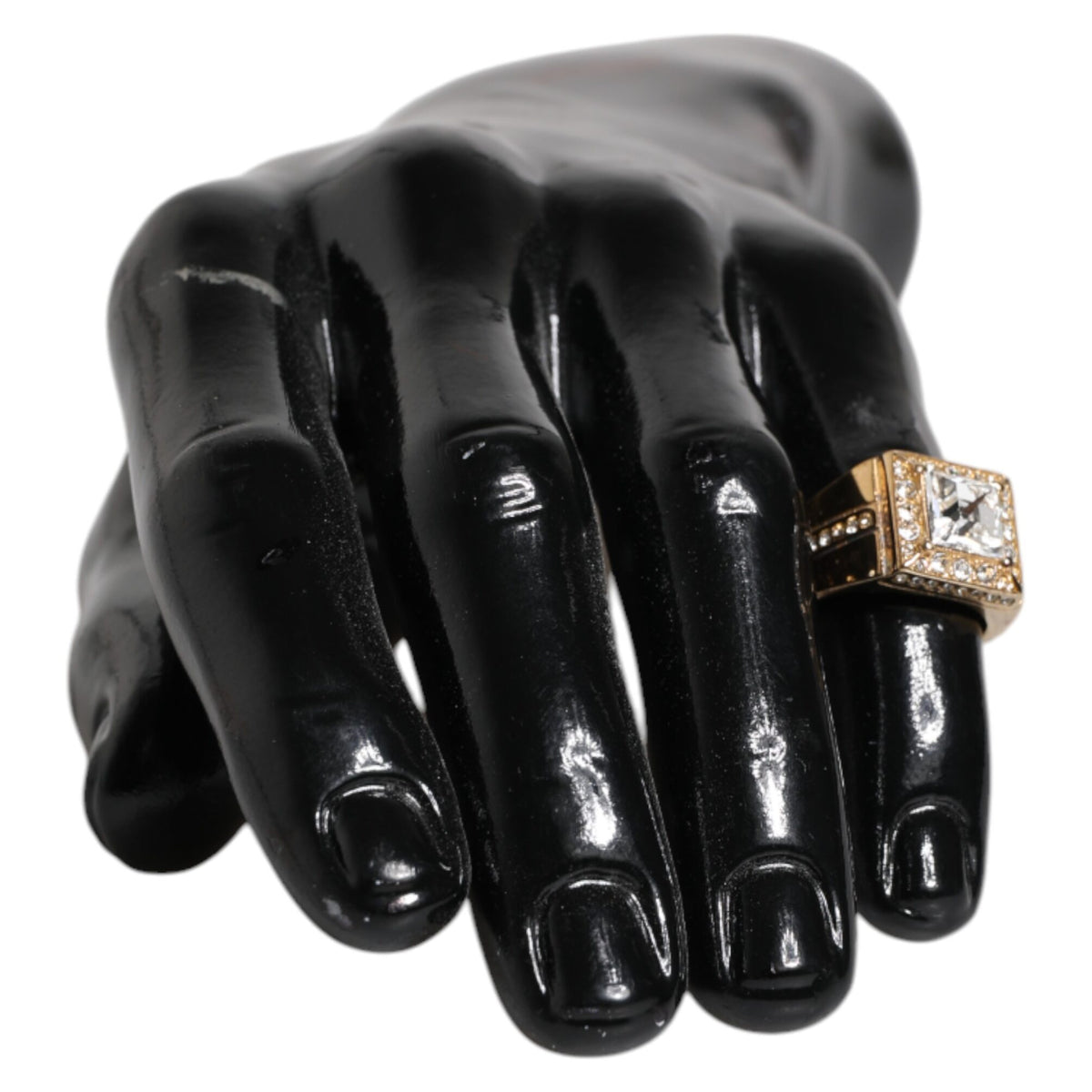 Bague Dolce & Gabbana "Statement Cristal Doré" en Argent Sterling 925