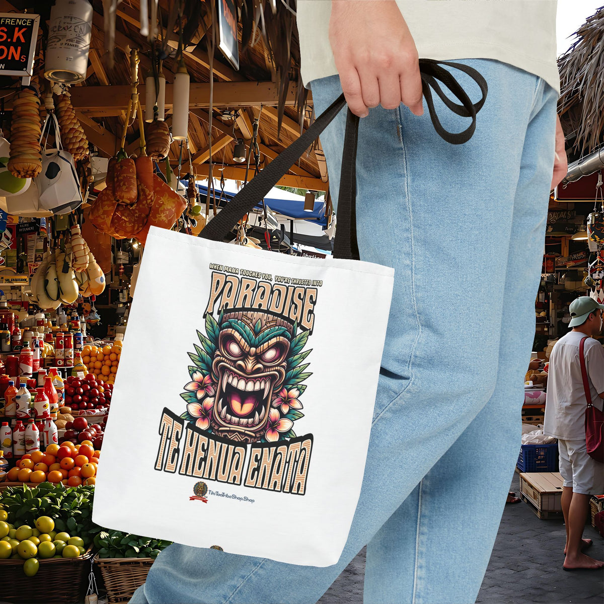 TE HENUA ENATA PARADISE Tote Bag