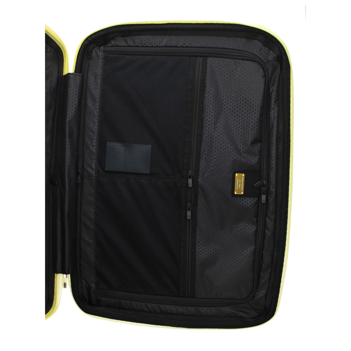 PIQUADRO - Valise Cabine Jaune en Polycarbonate, Élégance & Voyage