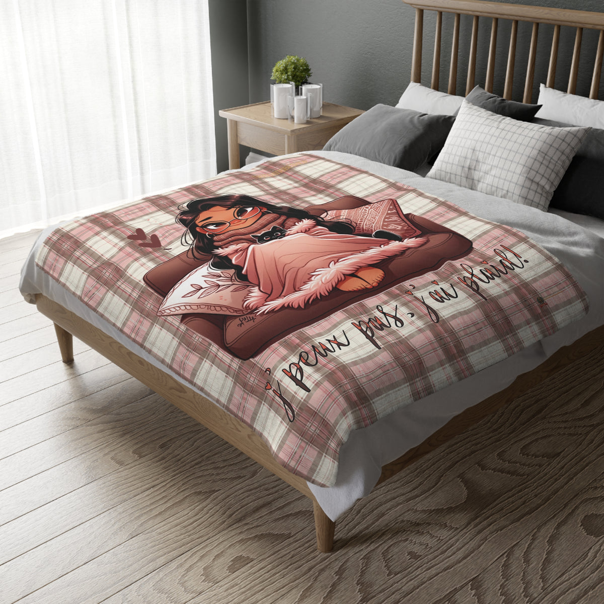 Je ne peux pas, j'ai plaid ! : - Motif Carreaux Cosy