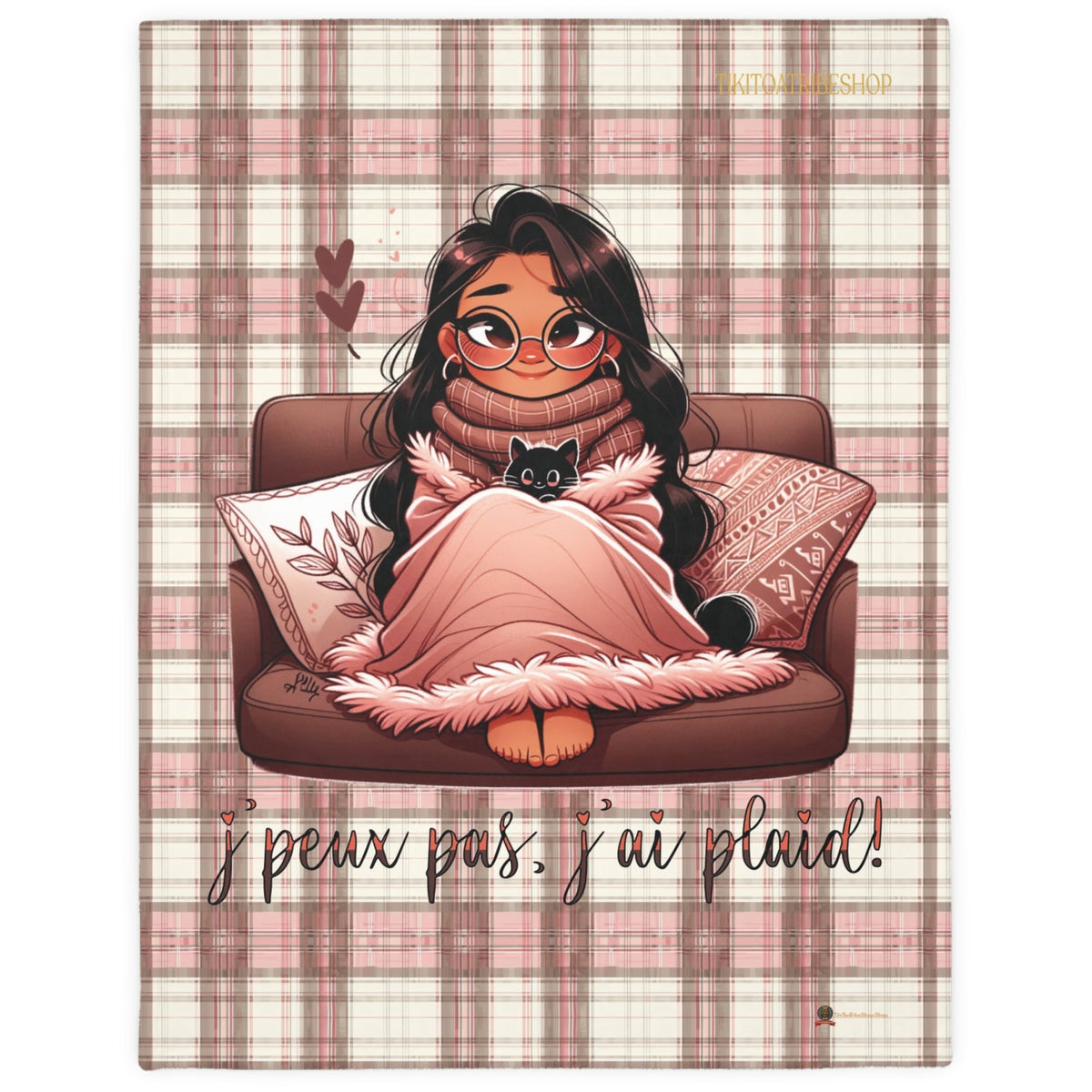 Je ne peux pas, j'ai plaid ! : - Motif Carreaux Cosy