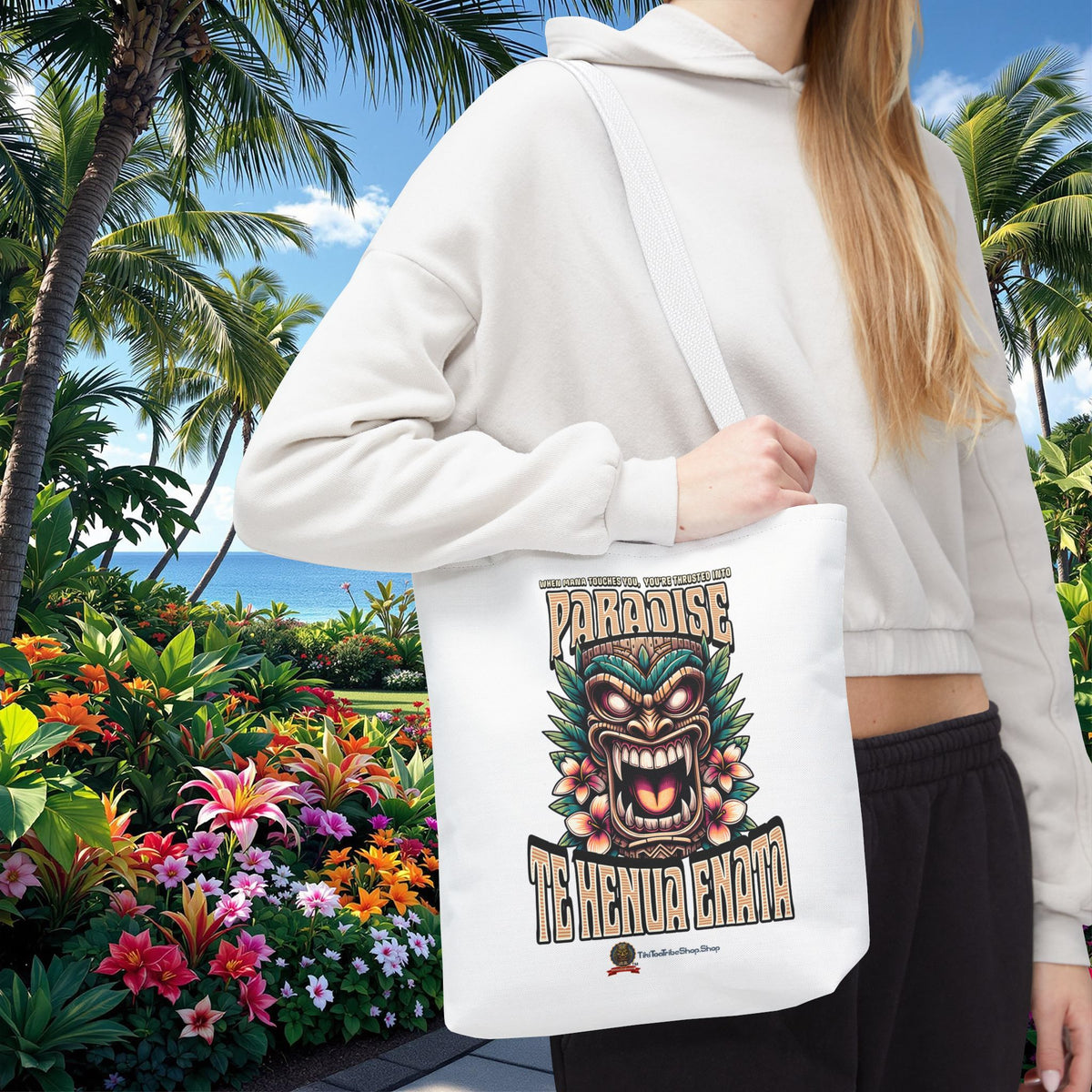 TE HENUA ENATA PARADISE Tote Bag