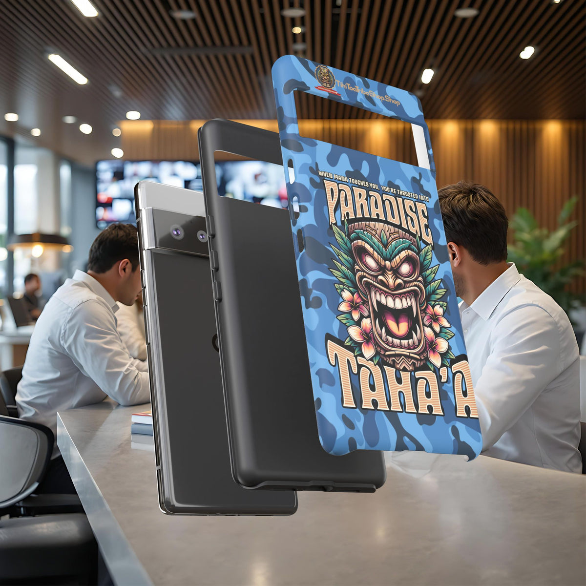 Tahaa ā Premium Shockproof Case āFierce Tikiā | Tribal Design & Maximum Protection