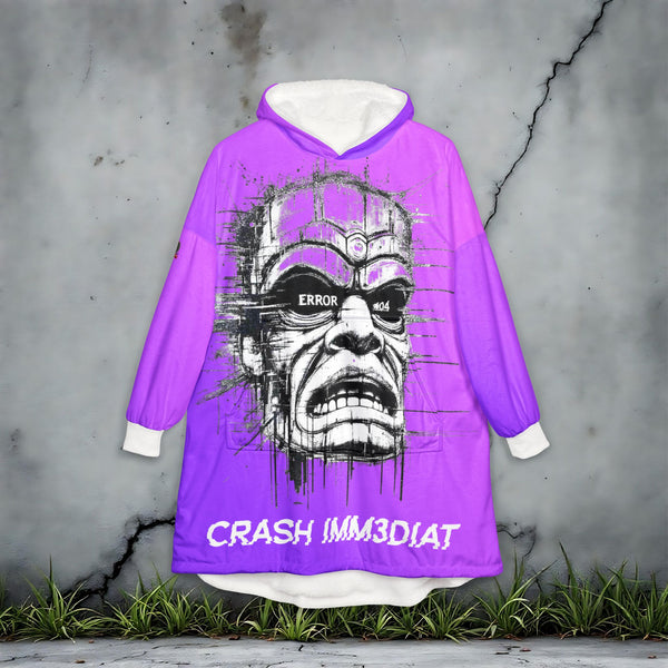 Tiki Glitch & Error Hooded Fleece Blanket