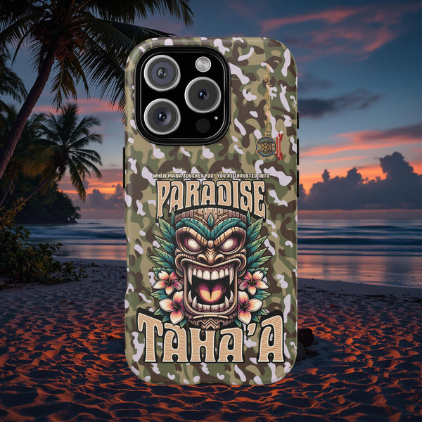 Tahaa – Coque Antichoc Premium « Tiki Féroce » | Design Tribal & Protection Maximale