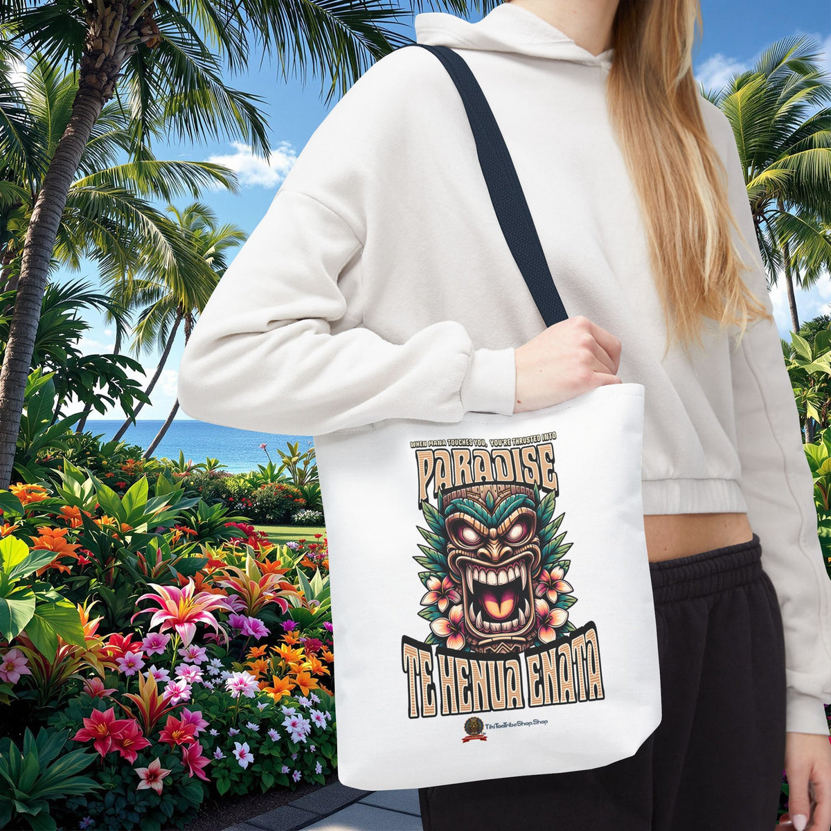 TE HENUA ENATA PARADISE Tote Bag