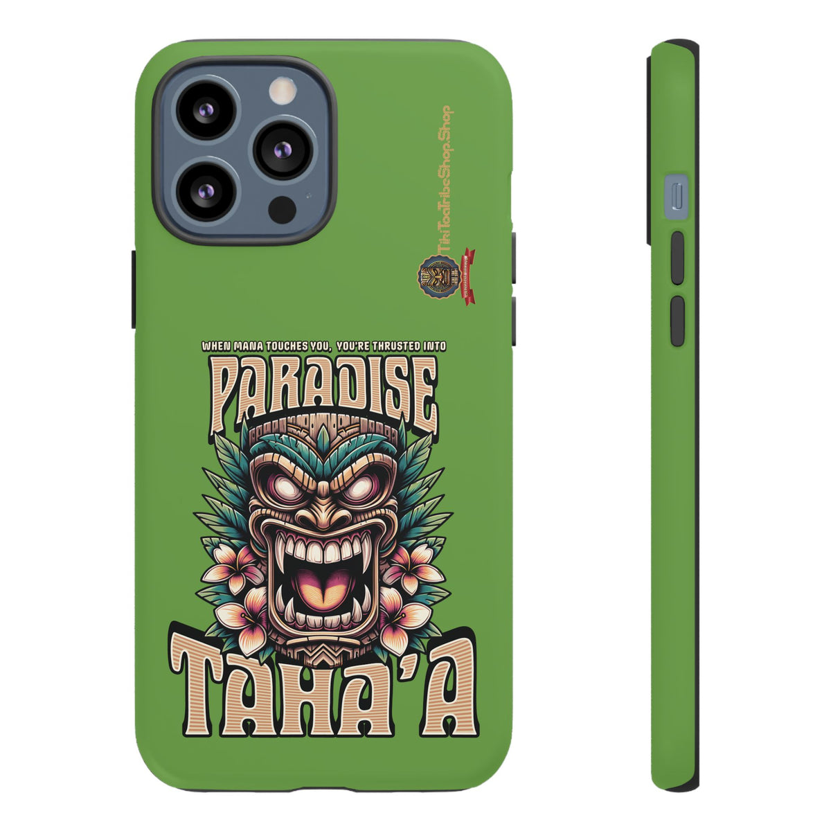Tahaa – Coque Antichoc Premium « Tiki Féroce » | Design Tribal & Protection Maximale