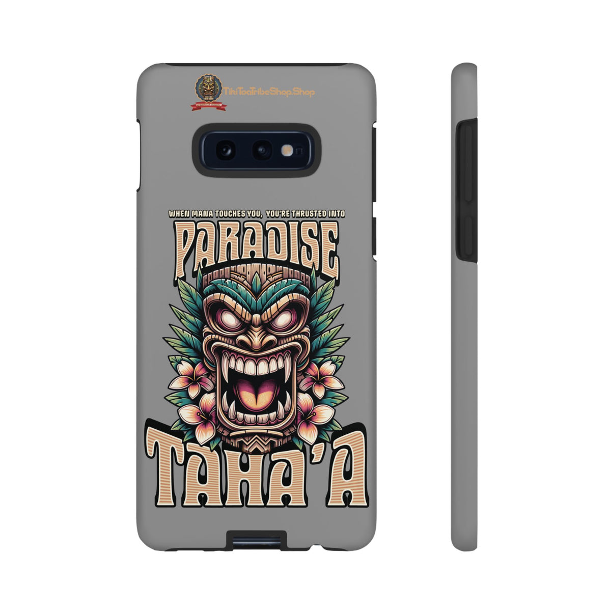 Tahaa – Coque Antichoc Premium « Tiki Féroce » | Design Tribal & Protection Maximale