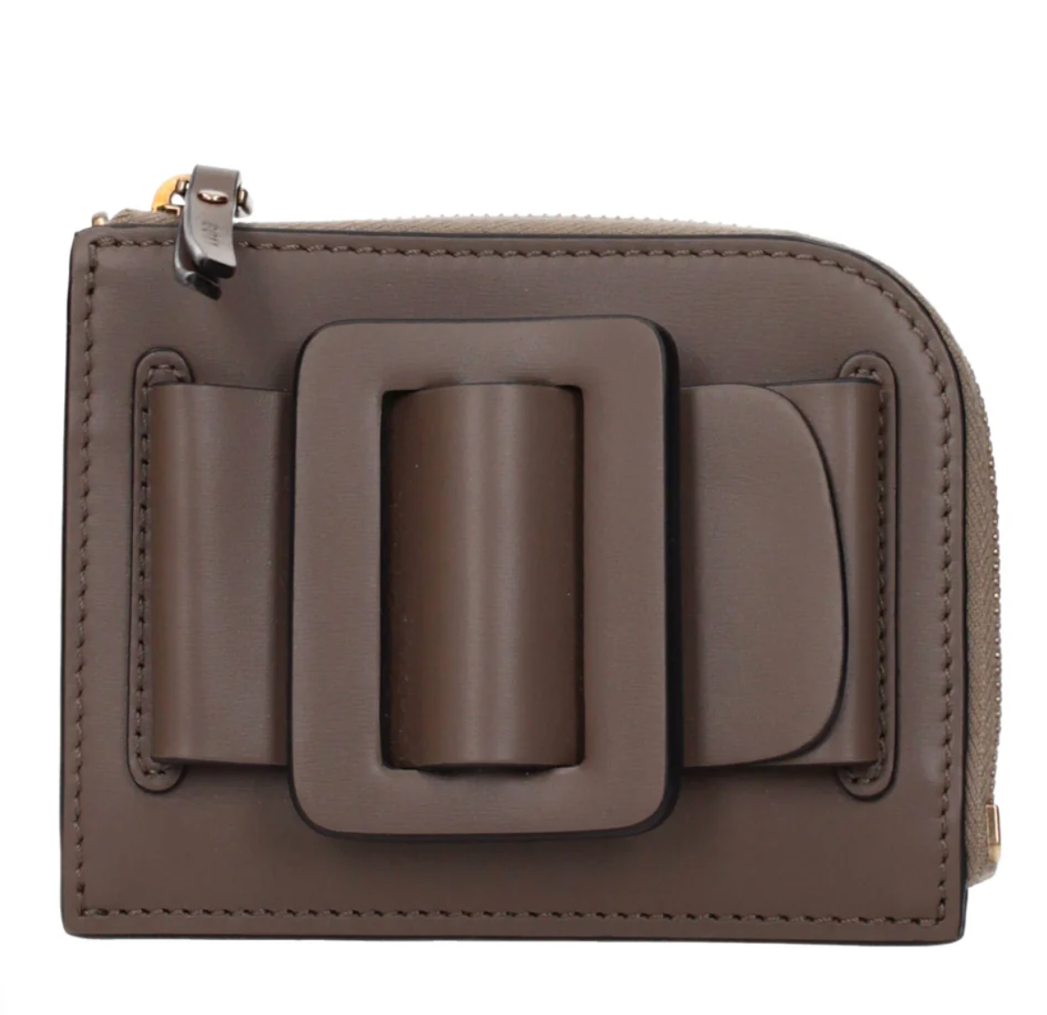 BOYY PORTE-CARTES COMPACT LUXE BRUN BOIS F83872