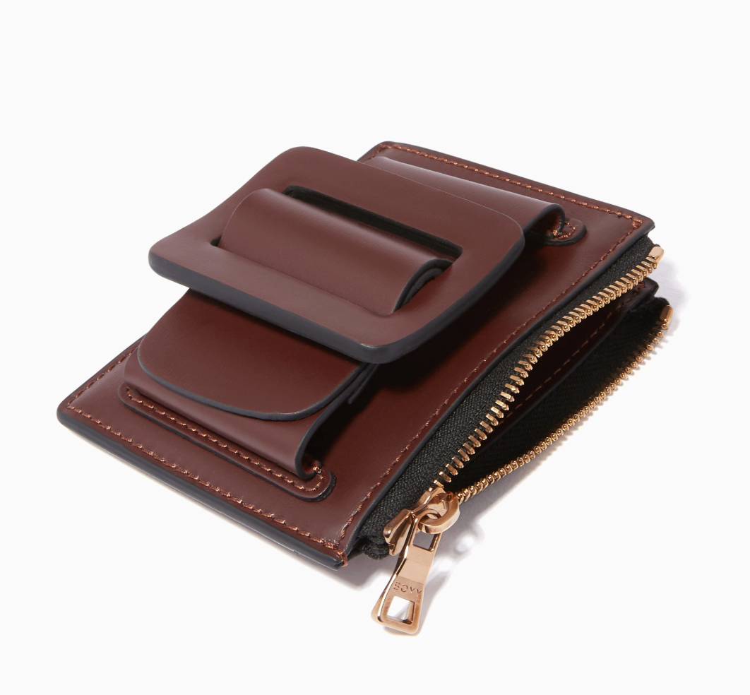 BOYY PORTE-CARTES COMPACT LUXE BRUN BOIS F83872