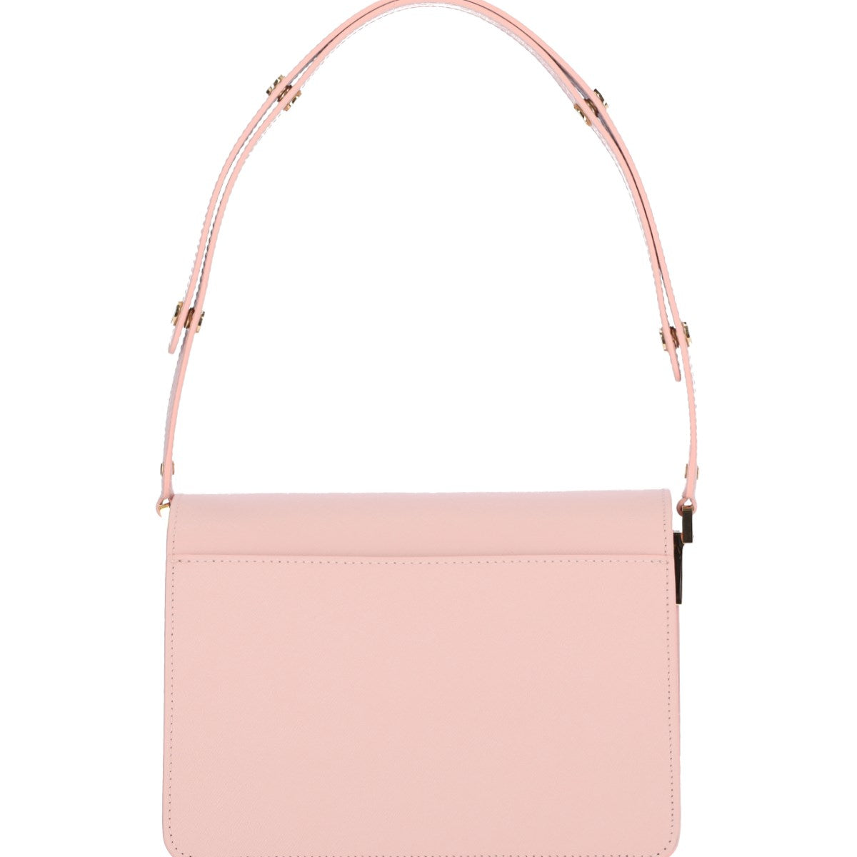 MARNI SAC TRUNK EN CUIR SAFFIANO ROSE POUDRÉ