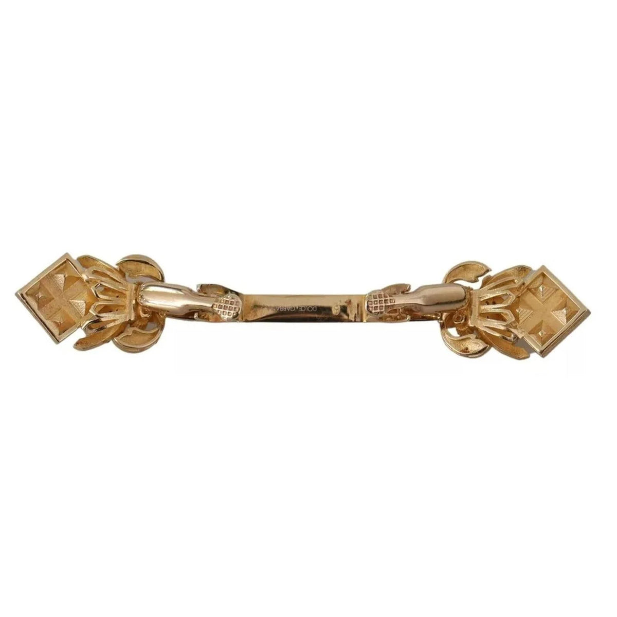 DOLCE & GABBANA  BROCHE ÉPINGLE DE COL en Argent Sterling 925 Plaqué Or et Cristaux Multicolores