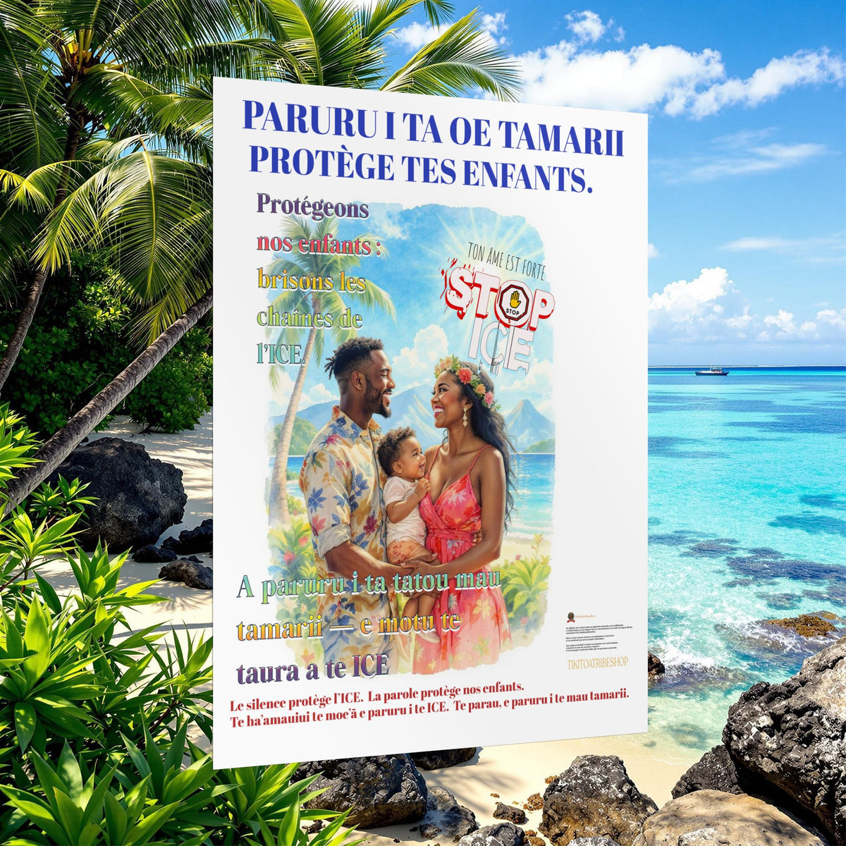 Posters Anti-ICE Polynésie – Affiches de Sensibilisation Contre la Drogue “Paruru i te ora – Brisons les chaînes de l’ICE”