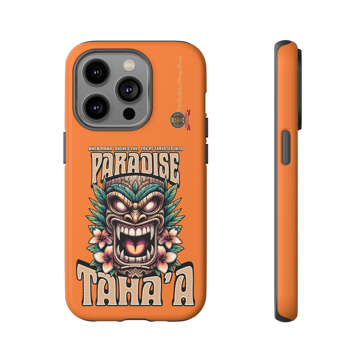 Tahaa – Coque Antichoc Premium « Tiki Féroce » | Design Tribal & Protection Maximale