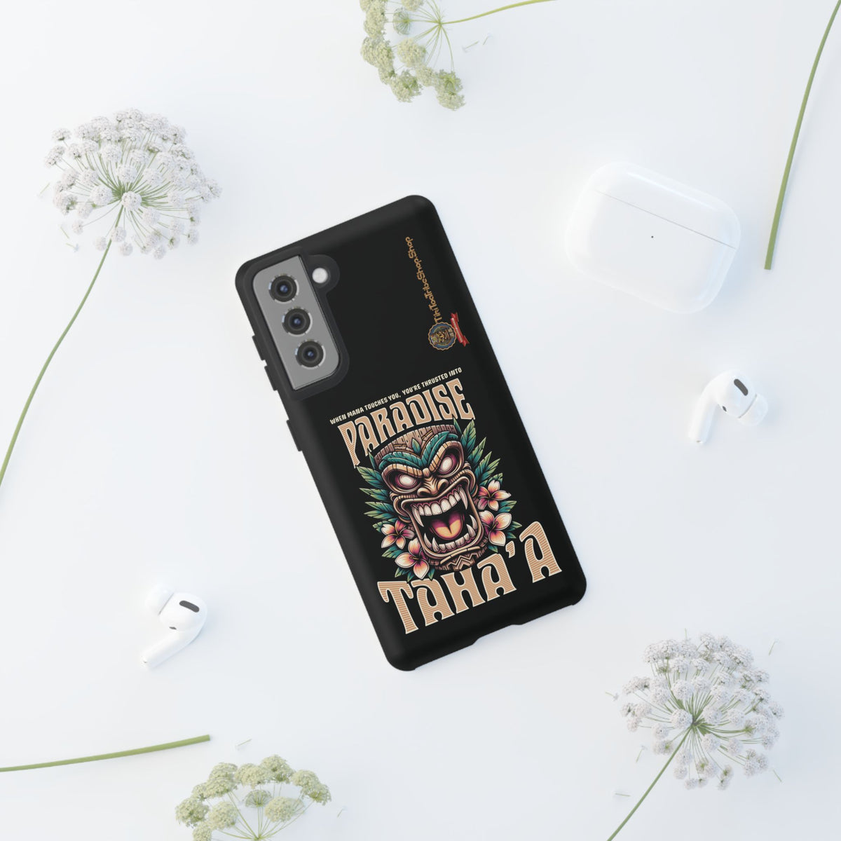 Tahaa – Coque Antichoc Premium « Tiki Féroce » | Design Tribal & Protection Maximale
