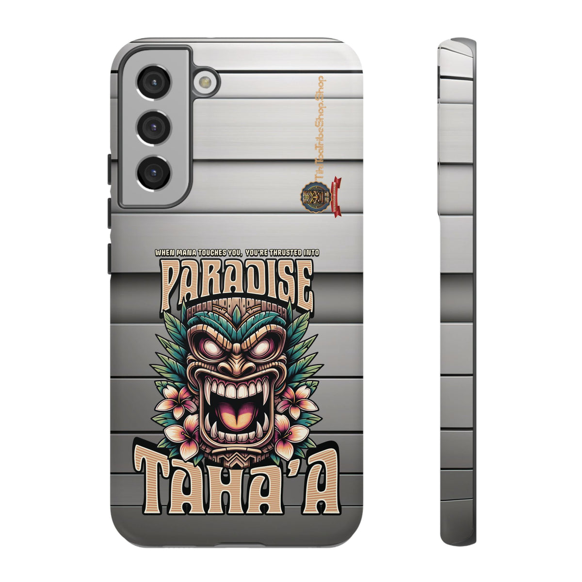 Tahaa – Coque Antichoc Premium « Tiki Féroce » | Design Tribal & Protection Maximale