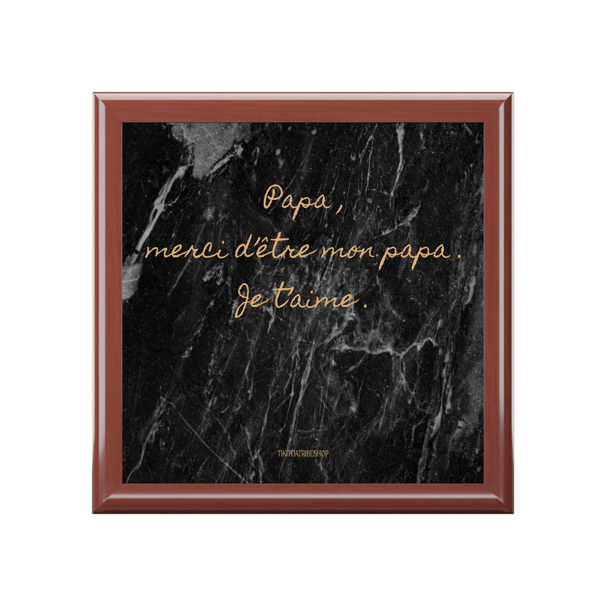 Coffret à Bijoux en bois noble avec carreaux céramique