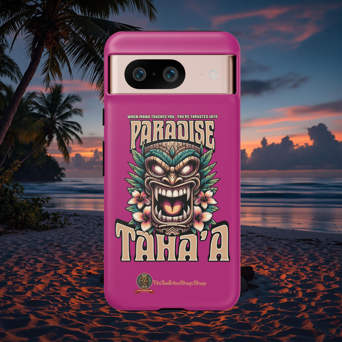 Tahaa – Coque Antichoc Premium « Tiki Féroce » | Design Tribal & Protection Maximale
