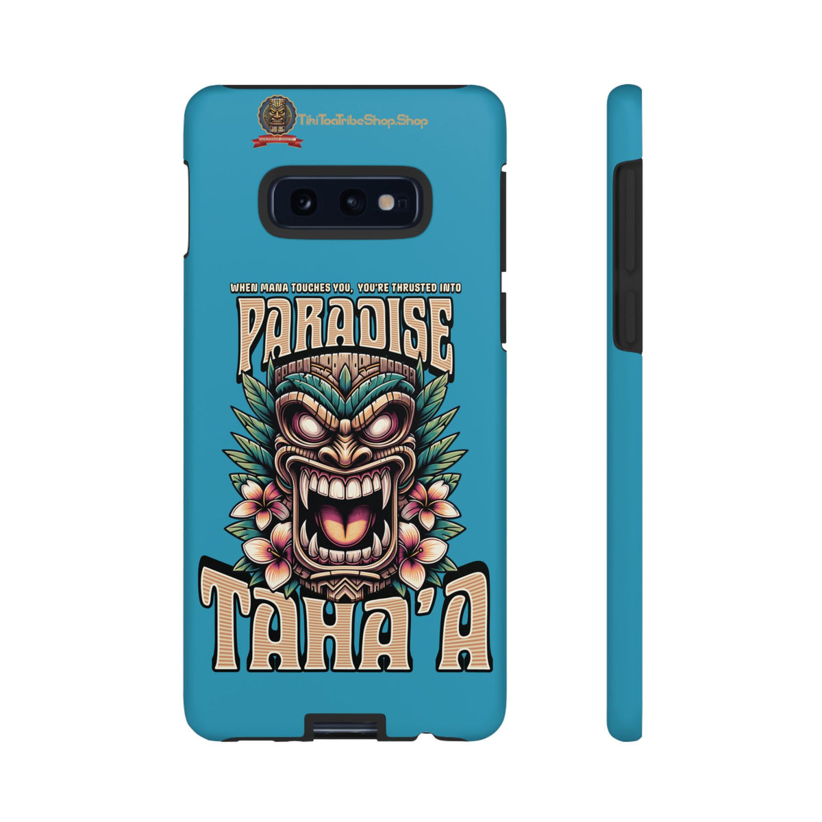 Tahaa – Coque Antichoc Premium « Tiki Féroce » | Design Tribal & Protection Maximale