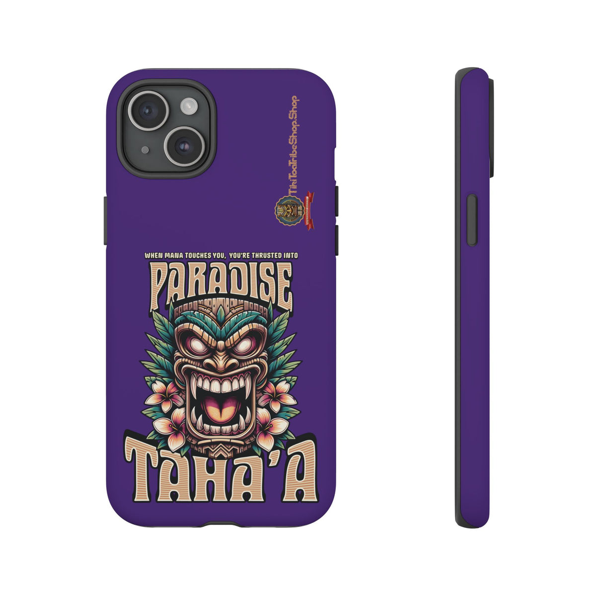 Tahaa – Coque Antichoc Premium « Tiki Féroce » | Design Tribal & Protection Maximale