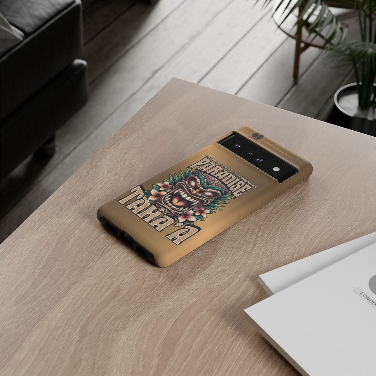 Tahaa – Coque Antichoc Premium « Tiki Féroce » | Design Tribal & Protection Maximale