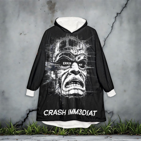 Tiki Glitch &amp; Error Hooded Fleece Blanket