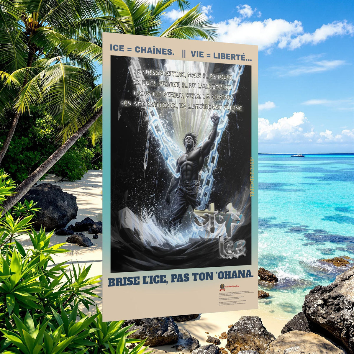 Posters Anti-ICE Polynésie – Affiches de Sensibilisation Contre la Drogue “Paruru i te ora – Brisons les chaînes de l’ICE”