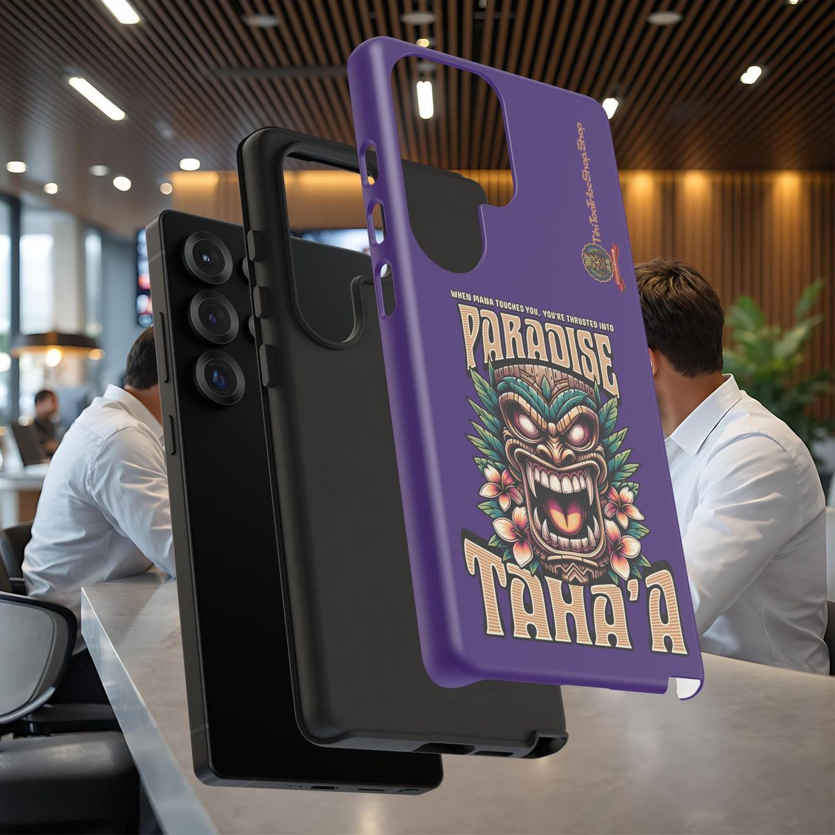 Tahaa – Coque Antichoc Premium « Tiki Féroce » | Design Tribal & Protection Maximale