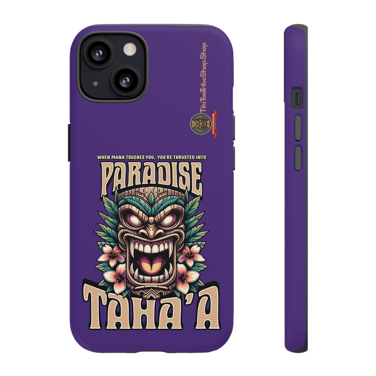 Tahaa – Coque Antichoc Premium « Tiki Féroce » | Design Tribal & Protection Maximale
