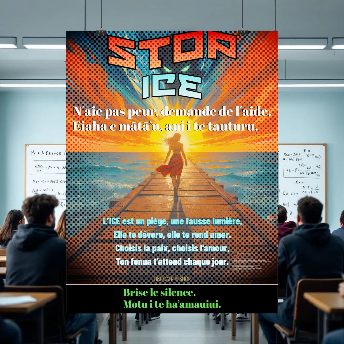 Posters Anti-ICE Polynésie – Affiches de Sensibilisation Contre la Drogue “Paruru i te ora – Brisons les chaînes de l’ICE”