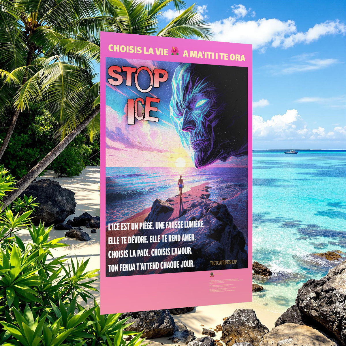 Posters Anti-ICE Polynésie – Affiches de Sensibilisation Contre la Drogue “Paruru i te ora – Brisons les chaînes de l’ICE”