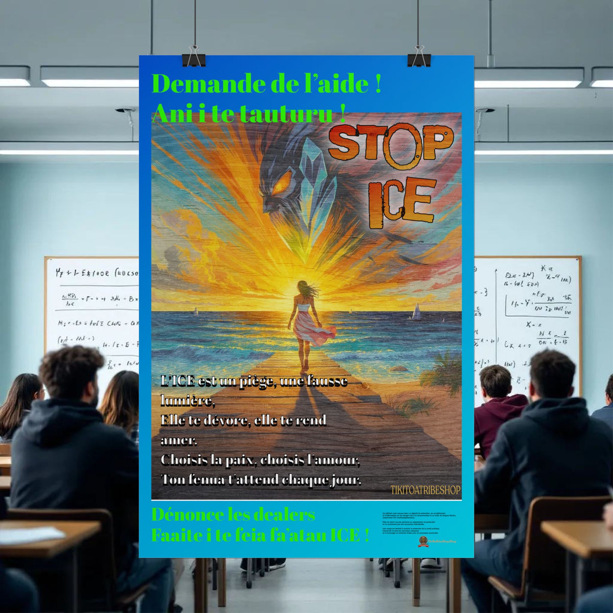 Posters Anti-ICE Polynésie – Affiches de Sensibilisation Contre la Drogue “Paruru i te ora – Brisons les chaînes de l’ICE”