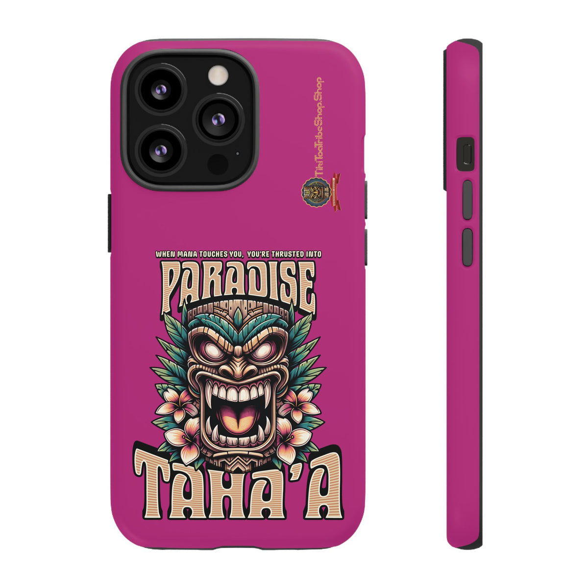 Tahaa – Coque Antichoc Premium « Tiki Féroce » | Design Tribal & Protection Maximale