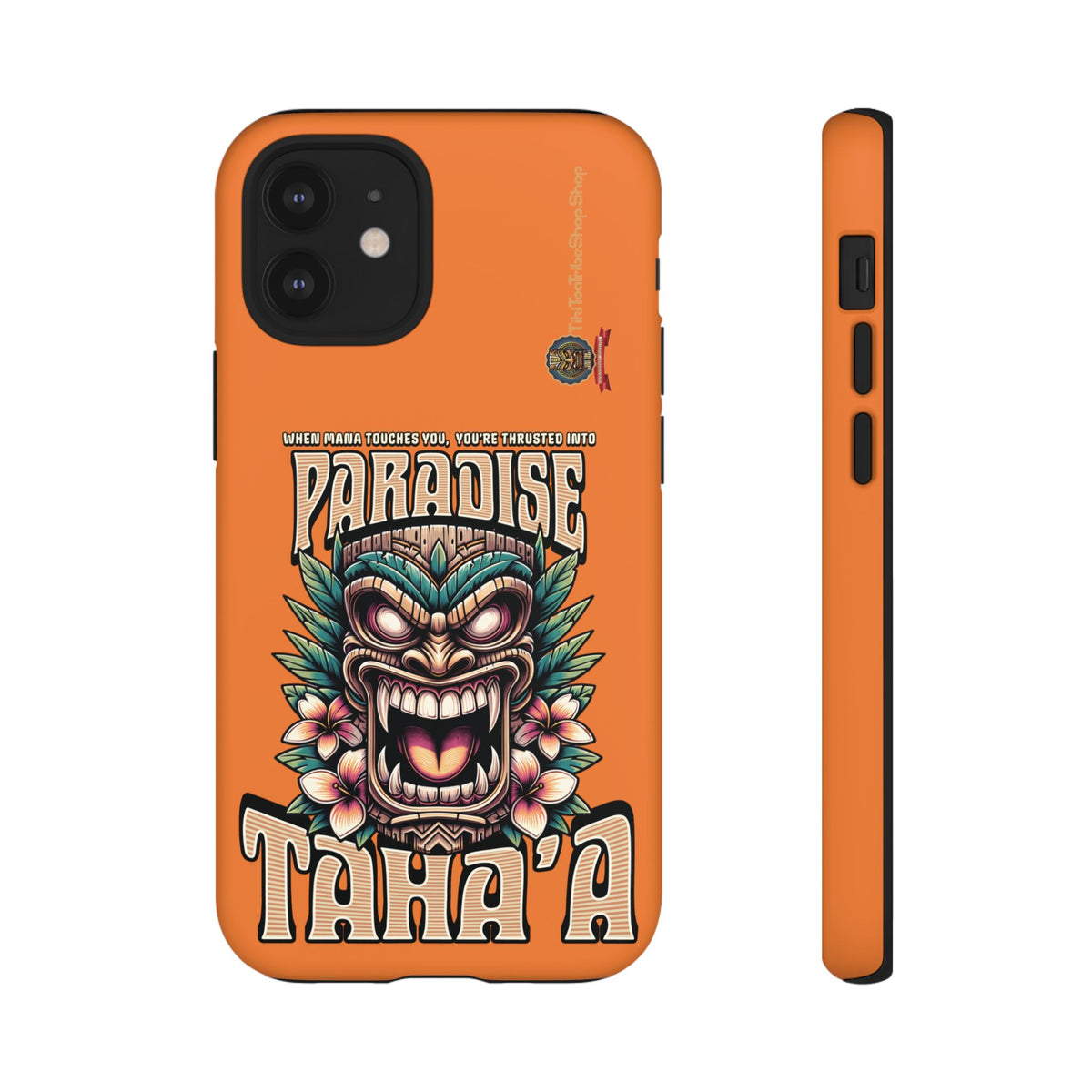 Tahaa – Coque Antichoc Premium « Tiki Féroce » | Design Tribal & Protection Maximale