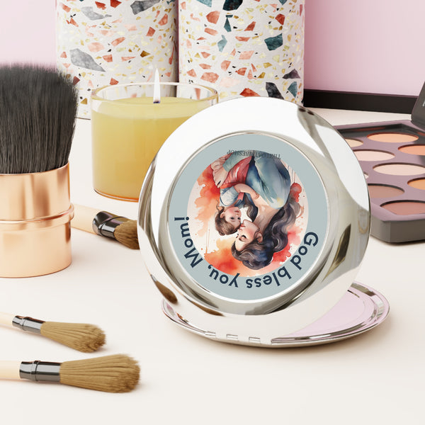 🇺🇸 Pocket Mirror - "God bless you, Mom!" 
