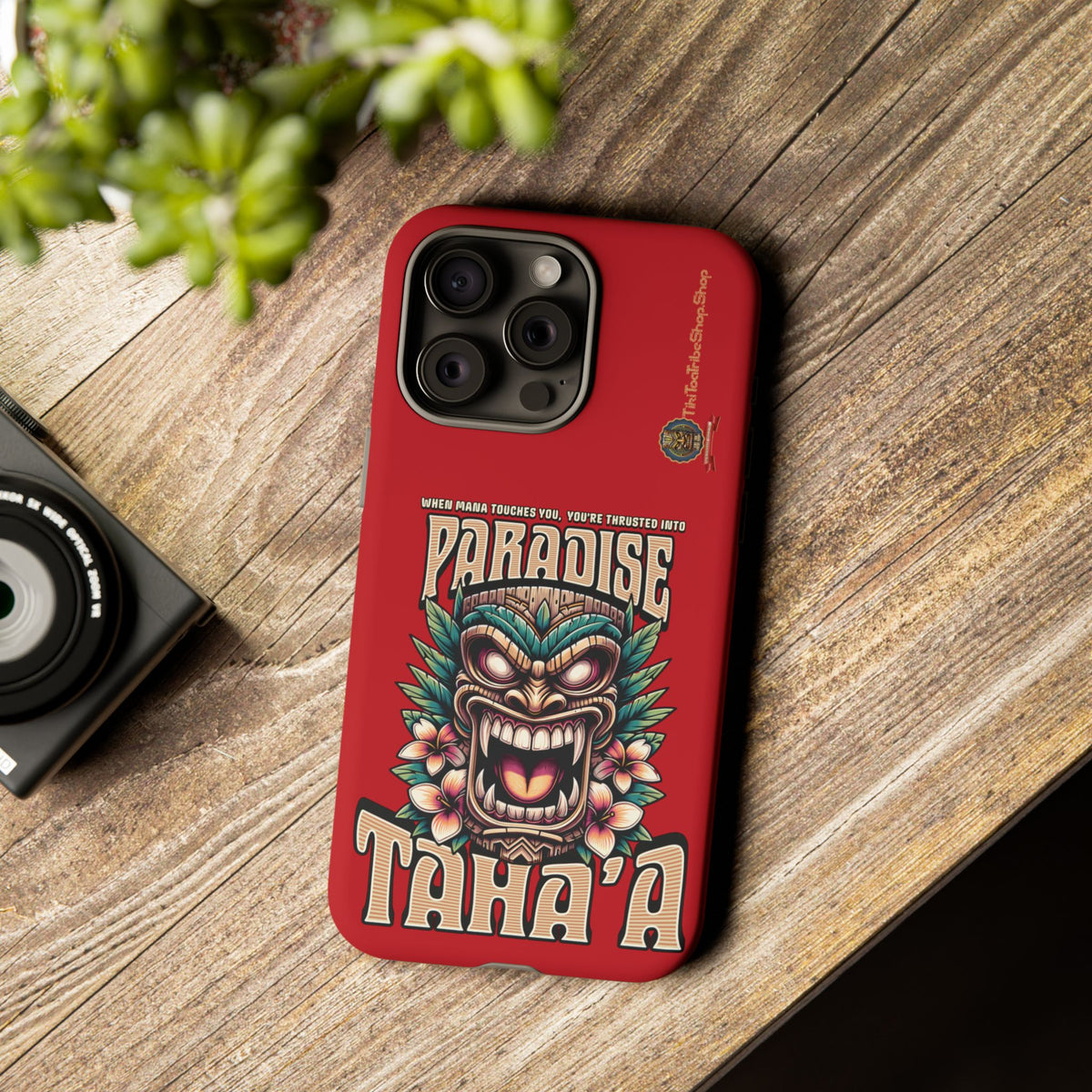 Tahaa – Coque Antichoc Premium « Tiki Féroce » | Design Tribal & Protection Maximale