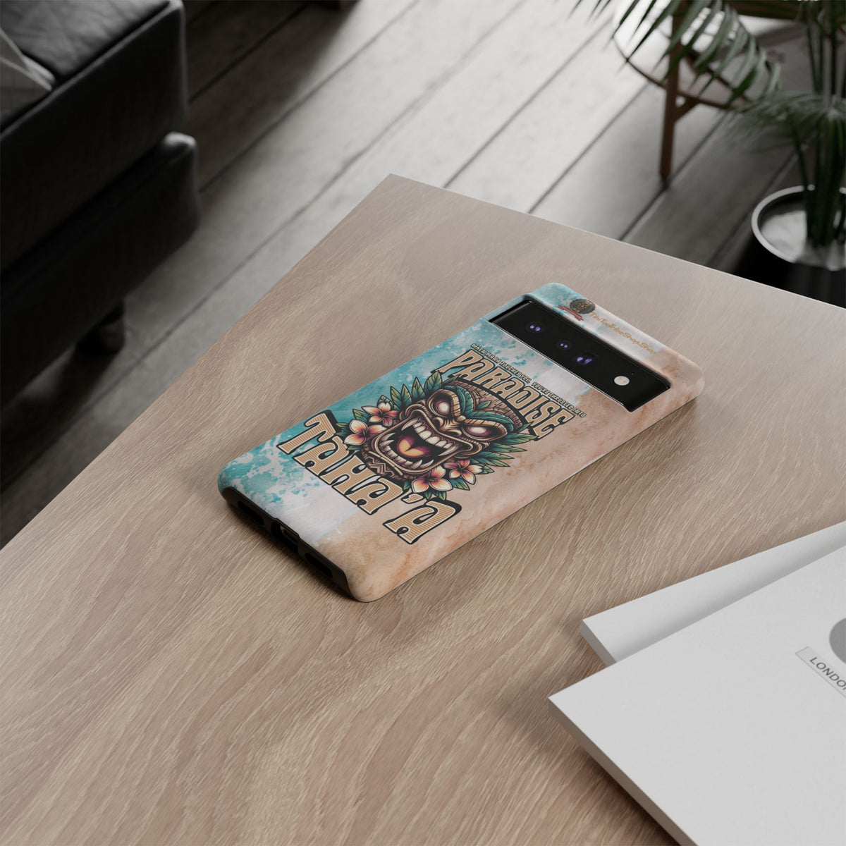 Tahaa – Coque Antichoc Premium « Tiki Féroce » | Design Tribal & Protection Maximale