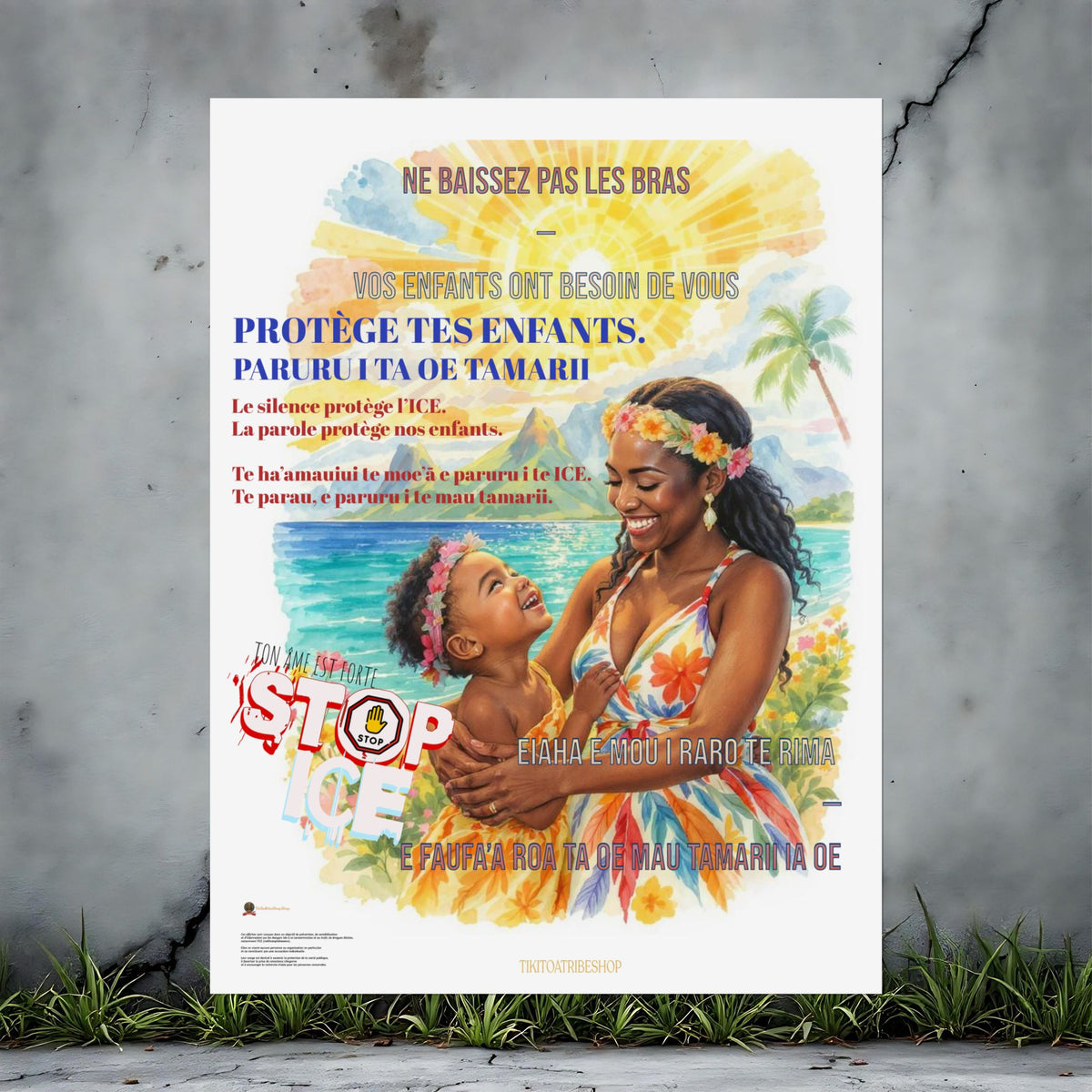 Posters Anti-ICE Polynésie – Affiches de Sensibilisation Contre la Drogue “Paruru i te ora – Brisons les chaînes de l’ICE”