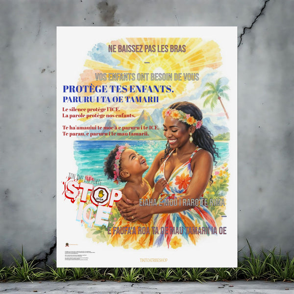 Posters Anti-ICE Polynésie – Affiches de Sensibilisation Contre la Drogue “Paruru i te ora – Brisons les chaînes de l’ICE”