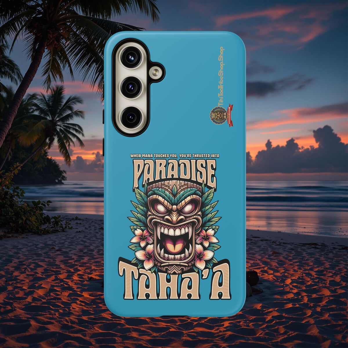Tahaa – Coque Antichoc Premium « Tiki Féroce » | Design Tribal & Protection Maximale