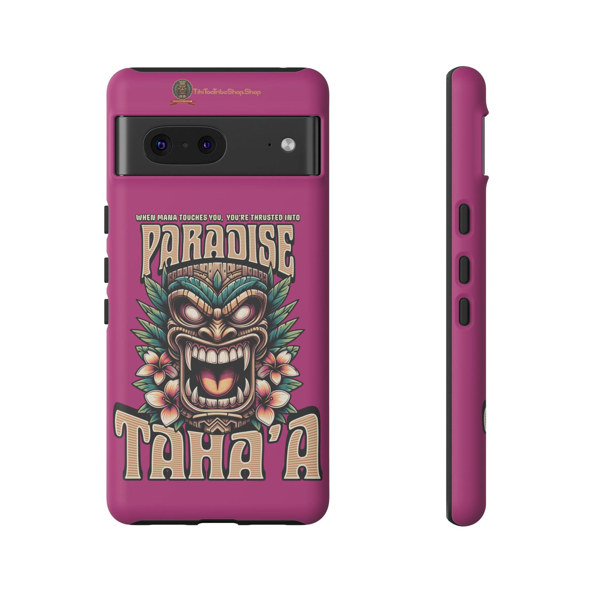 Tahaa – Coque Antichoc Premium « Tiki Féroce » | Design Tribal & Protection Maximale