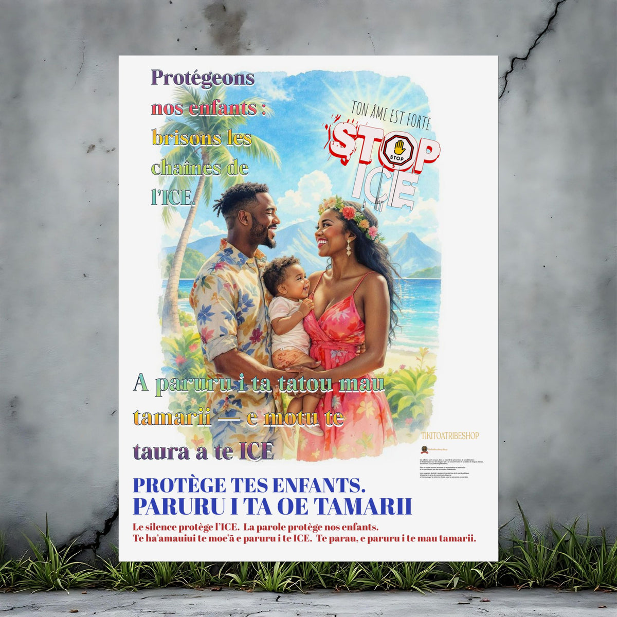 Posters Anti-ICE Polynésie – Affiches de Sensibilisation Contre la Drogue “Paruru i te ora – Brisons les chaînes de l’ICE”