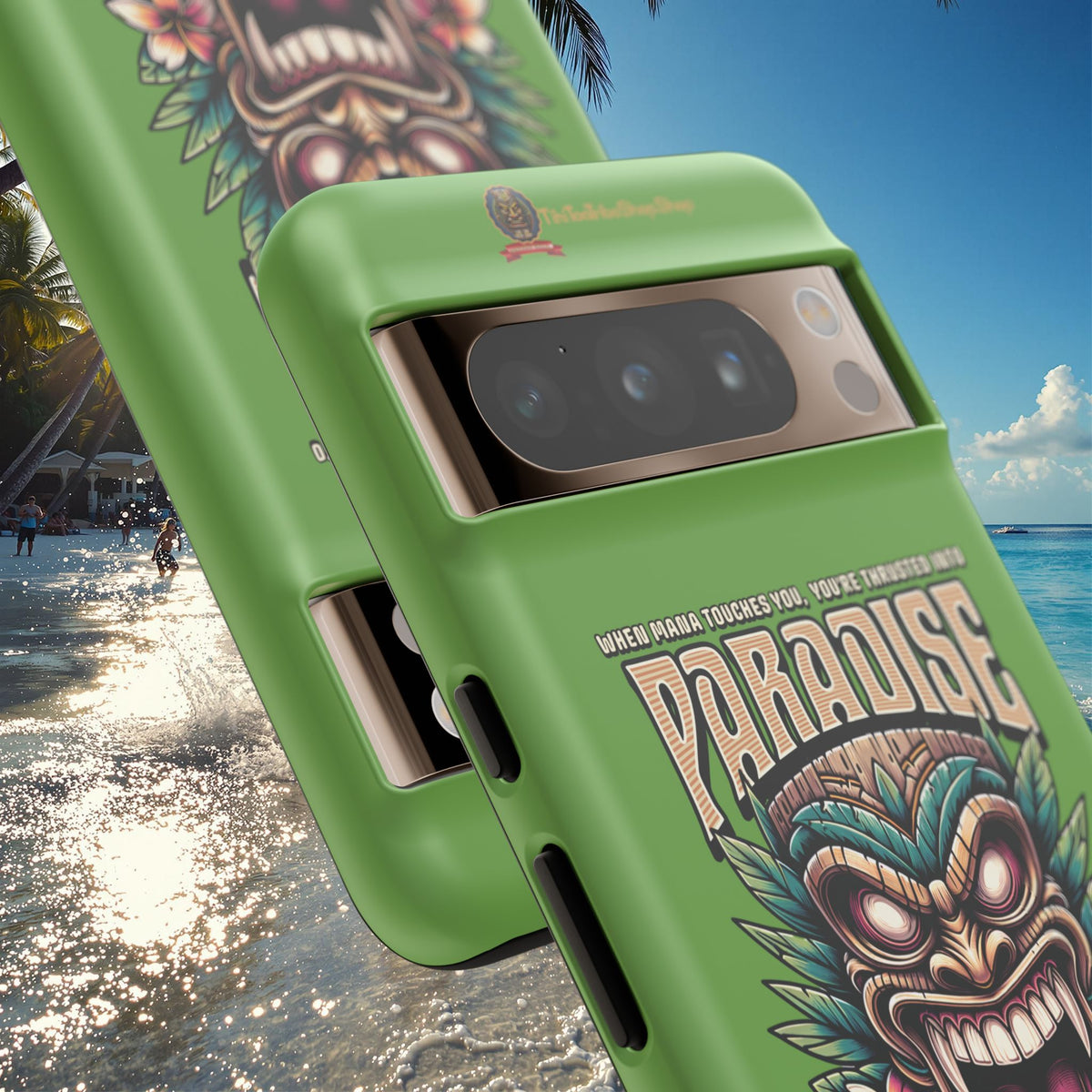 Tahaa – Coque Antichoc Premium « Tiki Féroce » | Design Tribal & Protection Maximale